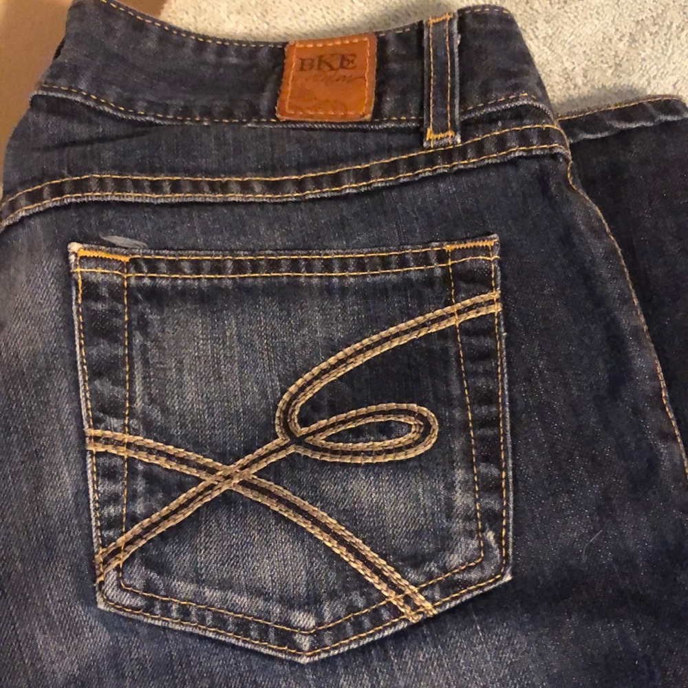 BKE Women’s Dark Blue Denim Jeans - Classic Pocket Stitch